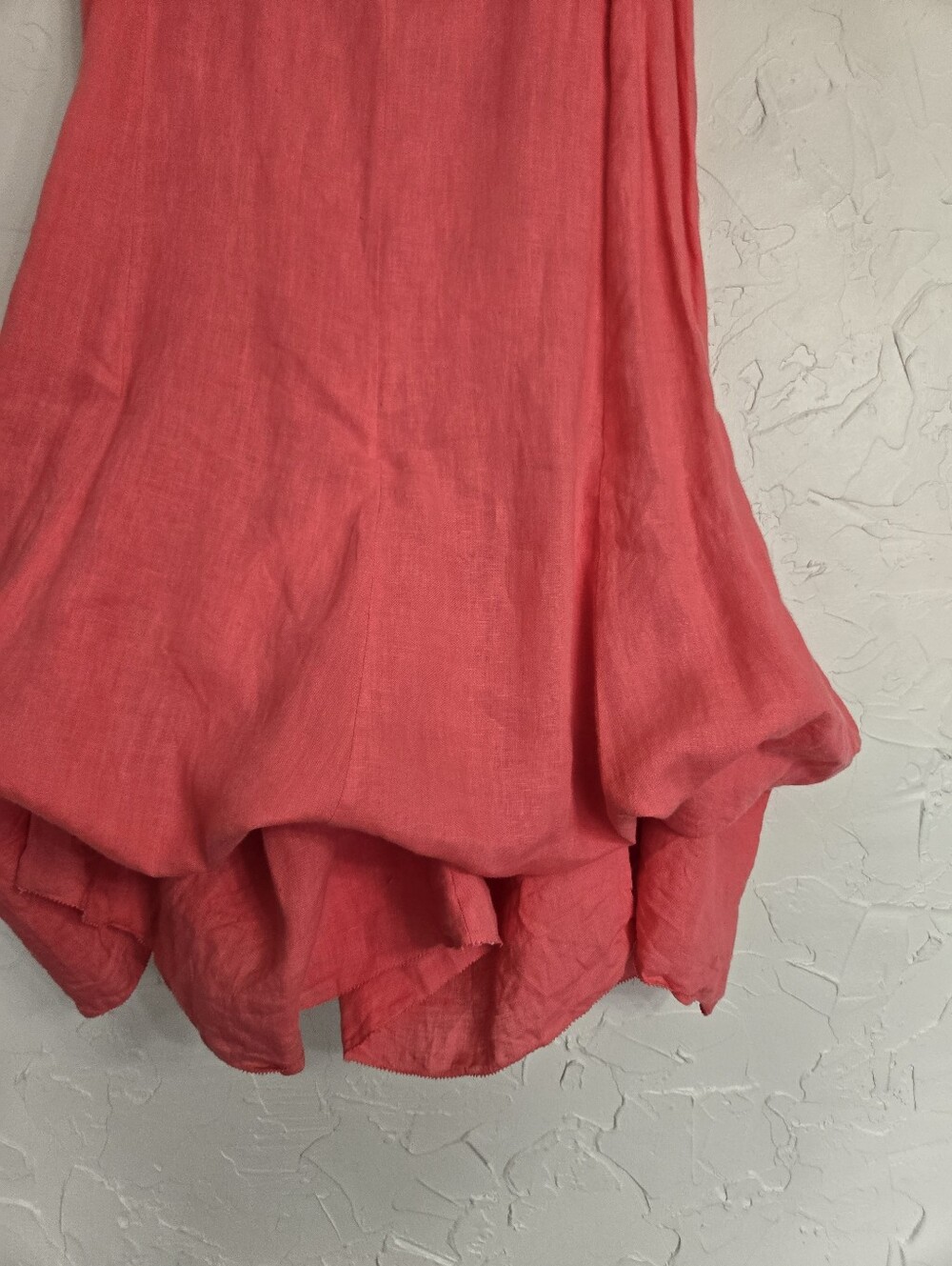 Eileen Fisher Irish Linen Coral Cinchable Dress, L - Picture 8 of 13